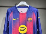 2025-26 Mens Barcelona home Long Sleeve  soccer Jersey