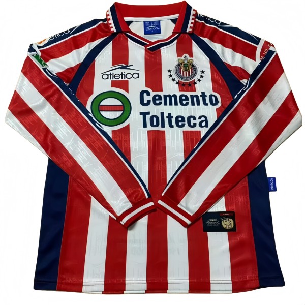 1999-00 Mens  Chivas Retro home long sleeve soccer  Jersey