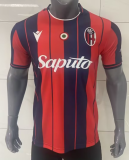 2025-26 Mens Bologna Home red blue  Player version Soccer Jersey