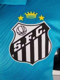 2025-26 Mens Santos FC Third Away blue Player Edition Soccer Jersey