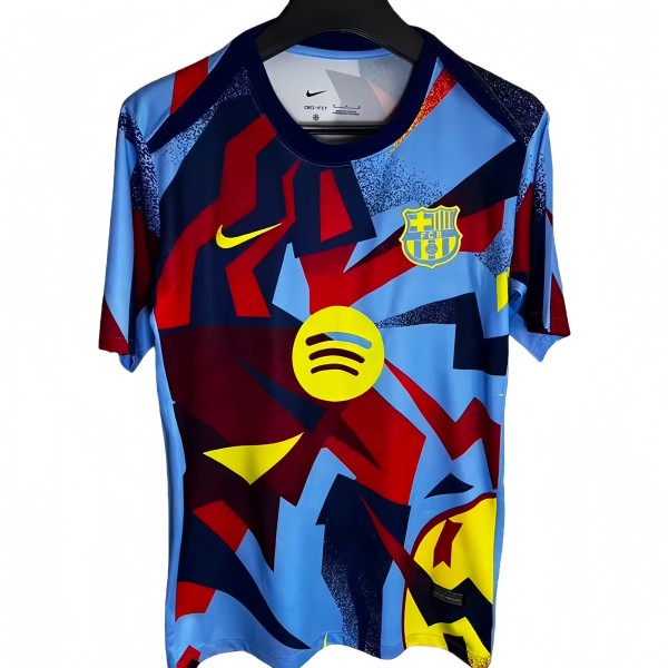 2025-26 Mens Barcelona Blue Yellow Red Special Edition  soccer Jersey
