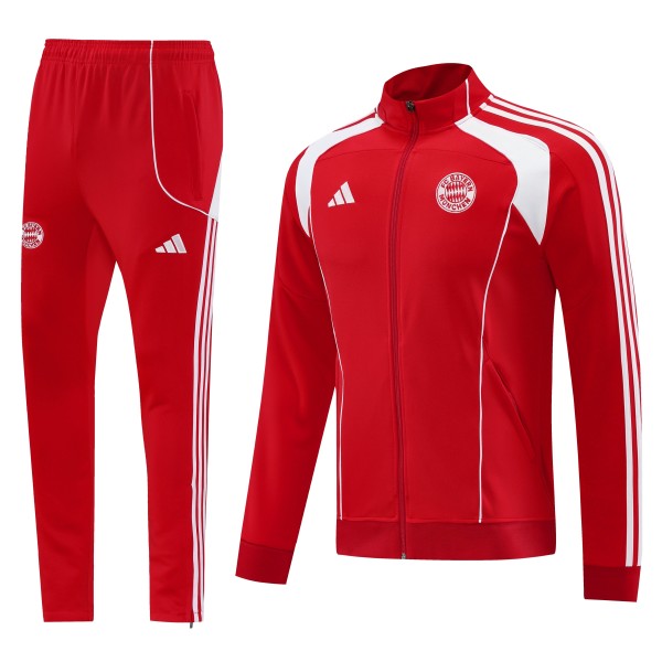 2025-26 Mens Bayern Munich red Jacket Tracksuit suit