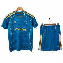 2025-26 Kids Cruzeiro Third away soccer  jersey（Bring sponsors）带赞助商