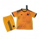 2025-26 Kids Roma away yellow soccer Jersey