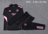 2025/26 Mens Arsenal black Half pull Tracksuit suit  B25116#