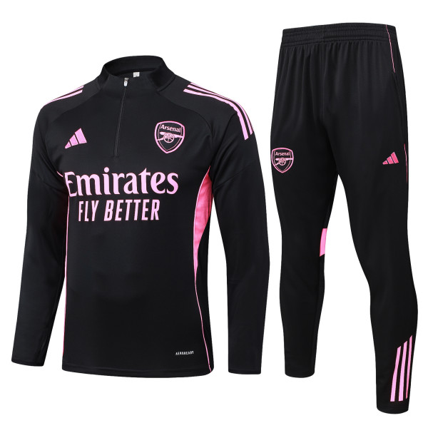 2025/26 Mens Arsenal black Half pull Tracksuit suit  B25116#