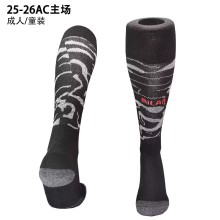 2025-26   AC Milan home black  football socks