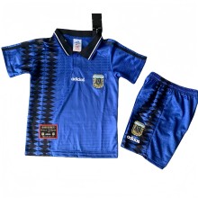 1994 Kids Argentina Away  Retro Soccer Jersey