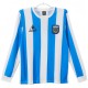 1986 Mens Argentina Retro  home long sleeve soccer Jersey