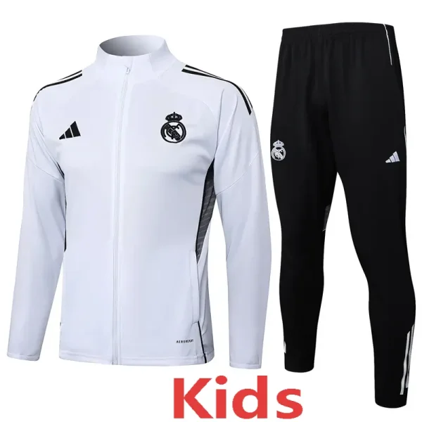 2025-26 Kids Real Madrid White  Jacket Tracksuit suit  #E2503