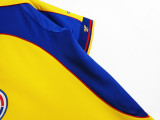 2001 Mens Colombia home yellow Retro soccer jersey