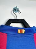 2007-08 Mens Barcelona home Long Sleeve Retro Soccer Jersey