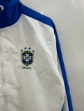 2025-26 Mens Brazil White Windbreaker