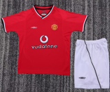 2000-02 Kids  Manchester United home soccer jersey