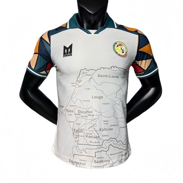2025-26  Mens Senegal White Map Version Player soccer jersey