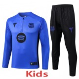 2025-26 Kids Barcelona Purple Half Pull Tracksuit    B25112#