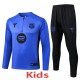 2025-26 Kids Barcelona Purple Half Pull Tracksuit    B25112#