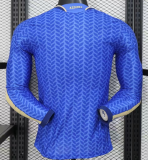 2026-27 Mens Italy home  Player version  blue Long Sleeve soccer jersey