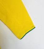 2004 Mens Retro Brazil home Long sleeve  Jersey