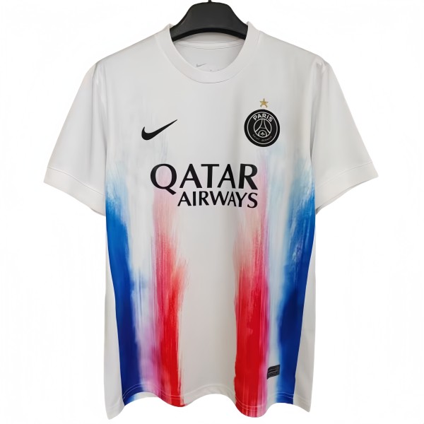 2025-26  Mens PSG White/Blue/Red Soccer Jersey