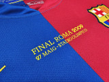 2008-09 Mens Barcelona home Long Sleeve Retro Soccer Jersey