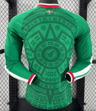2026-27 Mens Mexico Green Long Sleeve home Player version  Soccer Jersey
