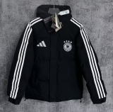 2025-26 Mens Germany black Hooded Cotton Coat