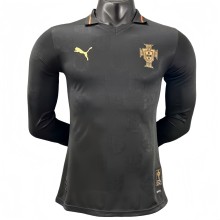2026-27 Mens Portugal Special edition black Player Long Sleeve Soccer Jersey