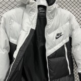 2025-26 NK black white Hooded Cotton Coat CV003