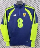 2026-27 Mens Scotland cyan Half Pull Sportswear Top