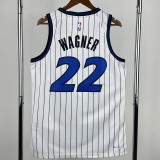 25-26 Magic WAGNER #22 White Top Quality Hot Pressing NBA Jersey(条纹)