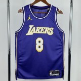 25-26 Lakers BRYANT #8 Purple Top Quality Hot Pressing NBA Jersey (Trapeze Edition) 飞人版