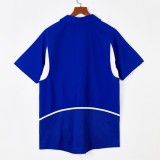 2002 Mens Retro Brazil blue  Away Soccer Jersey