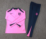 2024-25 Kids Atletico Madrid  pink  Half-pull  Tracksuit