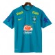 2021  Mens Brazil Retro lake blue soccer Jersey