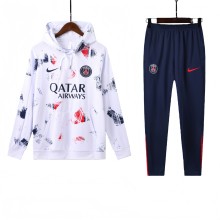 2024-25 Mens PSG white Hoodie Tracksuit