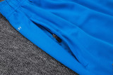 2025-26 Kids Real Madrid blue Half Pull Tracksuit