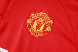 2025-26 KIDS Manchester United red Half-pull Tracksuit