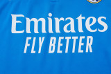 2025-26 Kids Real Madrid blue Half Pull Tracksuit