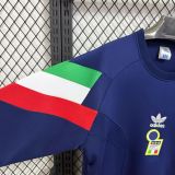 2025-26 Mens Italy blue Hoodie (无帽卫衣)