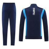 2025-26 Mens Napoli Black Blue Jacket Tracksuit