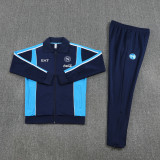 2025-26 Mens Napoli Black Blue Jacket Tracksuit