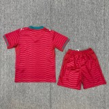 2026-27 KIDS Portugal home red soccer jersey