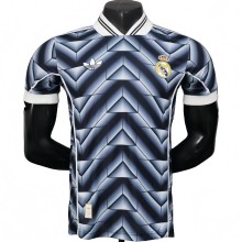 2025-26 Mens Real Madrid Black Blue Special Edition Player Soccer Jersey