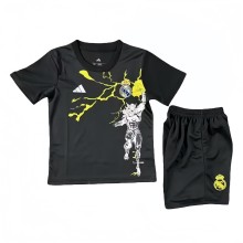 2025-26 Kids Real Madrid Black Marvel Version  soccer Jersey