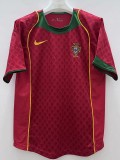 2004 Mens Retro Portugal  home red soccer  Jersey