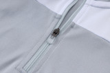 2025-26 Kids Real Madrid  Half-pull gray white Tracksuit  #E25182