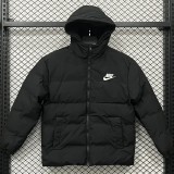 2025-26  NK Black Hooded Cotton Coat  XD9901