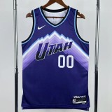 25-26 JAZZ MARKKANEN #00 Purple Top Quality Hot Pressing NBA Jersey