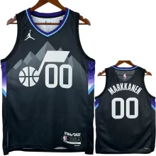 25-26 JAZZ MARKKANEN #00 Black Top Quality Hot Pressing NBA Jersey (Trapeze Edition) 飞人版